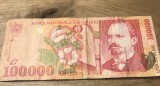 (1) Romania bancnota 100000 lei 1998