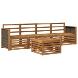 vidaXL Set de canapele de exterior 5 pcs natural Lemn Solid de Acacia 3383985
