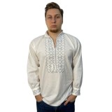 Bluza barbati RB187, alb/argintiu, marime S
