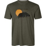 Tricou Night Fever Pine Green Melange