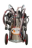 Aparat de muls vaci Melasty galvanizat, bidon inox 40 litri, 2 posturi( ungere)