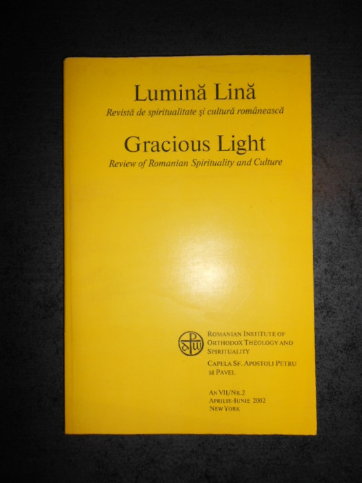 LUMINA LINA. REVISTA ORTODOXA (nr. 2, APRILIE IUNIE, 2002)