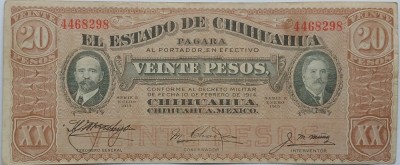 Mexic, 20 Pesos 1915 foto