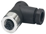 Conector M12, mufă, 5 pini, 48V, &icirc;n unghi, IP65
