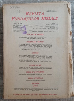 Revista Fundatiilor Regale// februarie 1947 foto