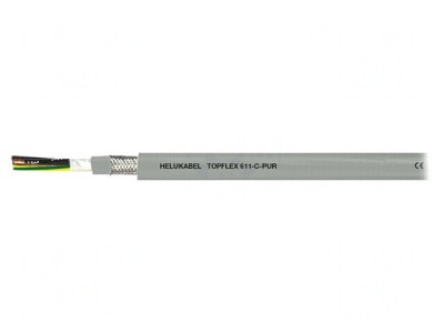 Cablu servomotoare TOPFLEX 611-C-PUR 4G1,5mm2 Gri foto