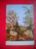 HOPCT 14800 PEISAJ CU STANCI SI MESTECENI- ION ANDREESCU 1850-1882 -CP PICTURA-- ROMANIA-NECIRCULATA