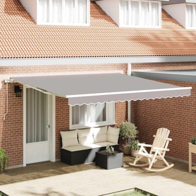 vidaXL Cortina Retractabilă 400 &amp;times; 350 cm Gri deschis foto