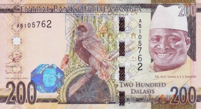 Bancnota Gambia 200 Dalasis (2015) - P36 UNC ( vezi descriere ) foto