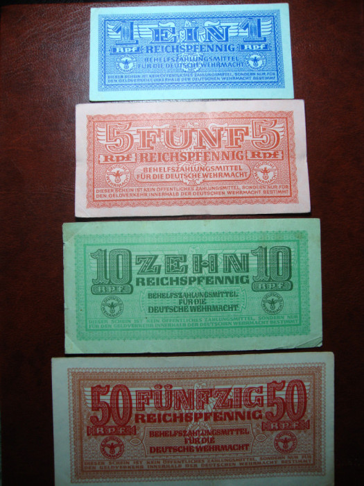 GERMANIA SET 1-5-10-50 REICHSPFFENIG 1942