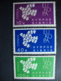 CIPRU 1962 SERIE EUROPA MH, Nestampilat