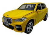 Macheta metal BMW X5 galben 1/32 sunet lumini deschide usile si capotele