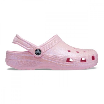 Saboți Crocs Classic Glitter Clog Roz - Flamingo foto