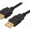 Cablu USB A mufa, USB A soclu, USB 2.0, lungime 1.8m, negru, BQ CABLE - CAB-USBAAF/1.8G-BK