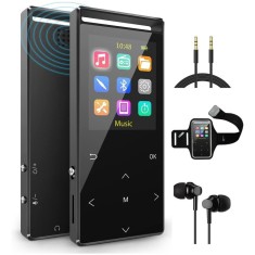Player MP3 cu Touchscreen, Ecran 1.8 inch, Bluetooth 5.0, 64GB Memorie, Difuzor, HiFi, FM, E-book, Reportofon, Cronometru, Alarma, Calendar, USB-C, AU
