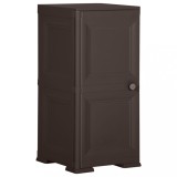 Dulap din plastic, 40x43x85,5 cm, maro, design de lemn