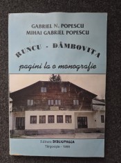 RUNCU - DAMBOVITA. PAGINI LA O MONOGRAFIE - Popescu