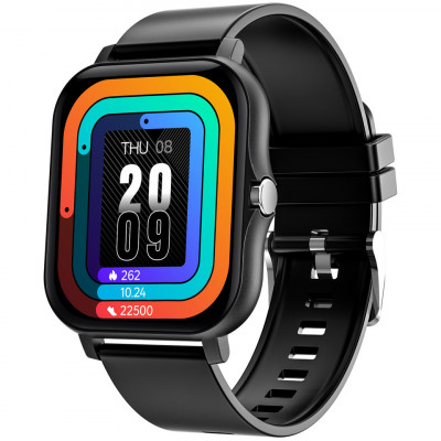 SMARTECH SmartWatch cu Apel Bluetooth, Microfon, Difuzor, EKG, Puls, Oxigen din sange, Tensiune arteriala, Monitorizare somn, Vreme S604 foto