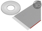 Cablu Bandă 1mm Litat Cu 24x28AWG PVC Gri