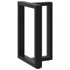 vidaXL Picioare de masă &icirc;n formă de T, 2 buc., negru, 50x35x(72-73) cm, oțel