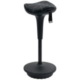 Vinsetto Taburet de birou cu funcție de rotație, taburet ergonomic, reglabil pe &icirc;nălțime 65,5-83,5 cm, &icirc;nclinat 120&deg;, Negru | Aosom Romania