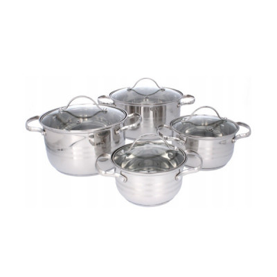 Set de Oale din Otel Inoxidabil cu Capace CookLine - 4 buc foto