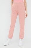 Champion pantaloni de trening 114925 femei, culoarea roz, neted 114925-BS148
