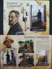 REP.BURUNDI - PICTURI GUSTAVE CAILLEBOTTE-1 M/SH.+ 1 S/SH.-MNH** - RBU 38