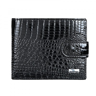 Portofel dama, BUSY LDY&amp;amp;GTM&amp;reg; Black Rouge, piele naturala lacuita, multiple compartimente, poza, carte de identitate, negru foto