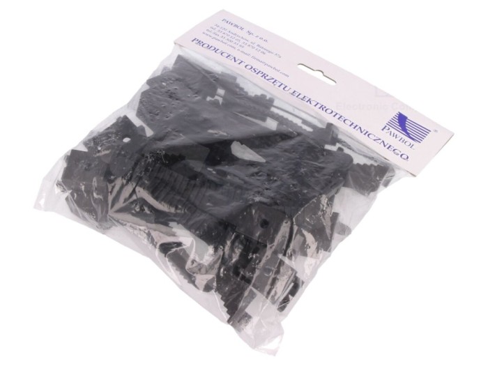Clips curea neagră 100mm 25buc