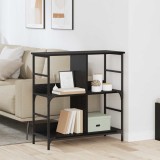 vidaXL Raft pentru cărți Stejar negru 78.5 x 33 x 82 cm Lemn compozit 882755