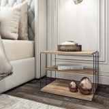 Masuta &Aring;tvidaberg 50x40x33cm efect lemn/negru [en.casa] HausGarden Leisure