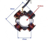 Magnetou Stator Scuter Suzuki 5 Fire, Compatibil TGB, Distanta gauri 34mm, Grosime 21.3/34.5mm