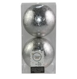 Cumpara ieftin Set 2 globuri decorative - Ice Plain Baubles | Kaemingk