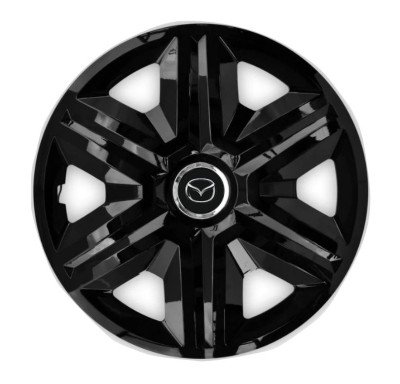 Set 4 capace roti Hubcaps Fast black R15 pentru gama auto Mazda foto