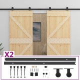 Usa glisanta cu set feronerie, 100 x 210 cm, lemn masiv de pin