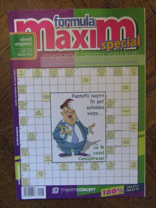 Formula maxim special, numarul 11. Integrame pentru pasionati