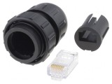 Mufă RJ45 Cat6 Baionetă 8P8C