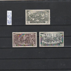 POLONIA - PICTURA - 160 ANI KOSCIUSKO ( MI PL 882-884 ) 1954 MNH