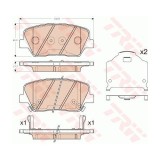 Placute frana Hyundai I30, 06.2011-, Veloster, 03.2011-, Kia Carens 4, 03.2013-, Ceed, 05.2012-, Pro Cee&acute;D, 03.2013-, Sorento 2, 11.2009-, TRW