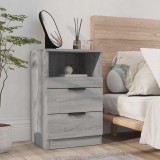 vidaXL Noptieră, gri sonoma, lemn prelucrat 817041