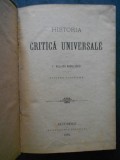 I. HELIADE-RADULESCU - HISTORIA CRITICA UNIVERSALE volumul 1 (1892)