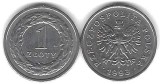POLONIA 1 ZLOT / ZLOTY 1993 , KM 282