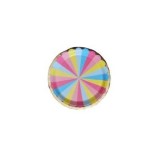 Set 6 farfurii dungi multicolore 18 cm
