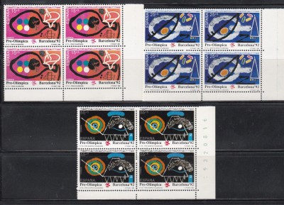Spania 1991 - Jocurile Olimpice - Barcelona &amp;#039;92, Spania, Bloc de 4, MNH foto