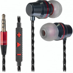 Handsfree Casti In-Ear Defender Tanto, Cu microfon, 3.5 mm, 1.2m, Negru Gri