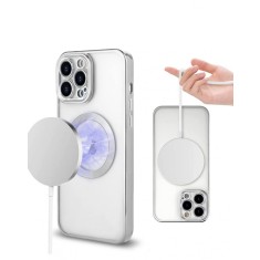 Huse silicon cu incarcare wireless compatibila cu Iphone 14 Pro Argintiu