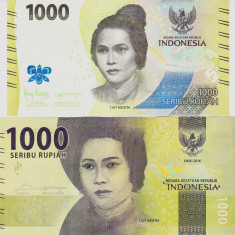 Bancnota Indonezia 1.000 Rupii 2016 si 2022 - PNew UNC ( set x2 )