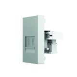 Cumpara ieftin Priza telefon Livolo gri pentru montaj incastrat, design premium
