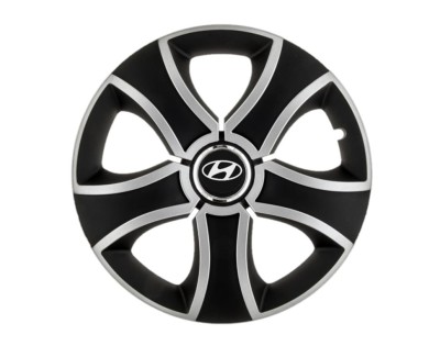 Set 4 capace roti Bis Gri-Negru R16 pentru gama auto Hyundai foto